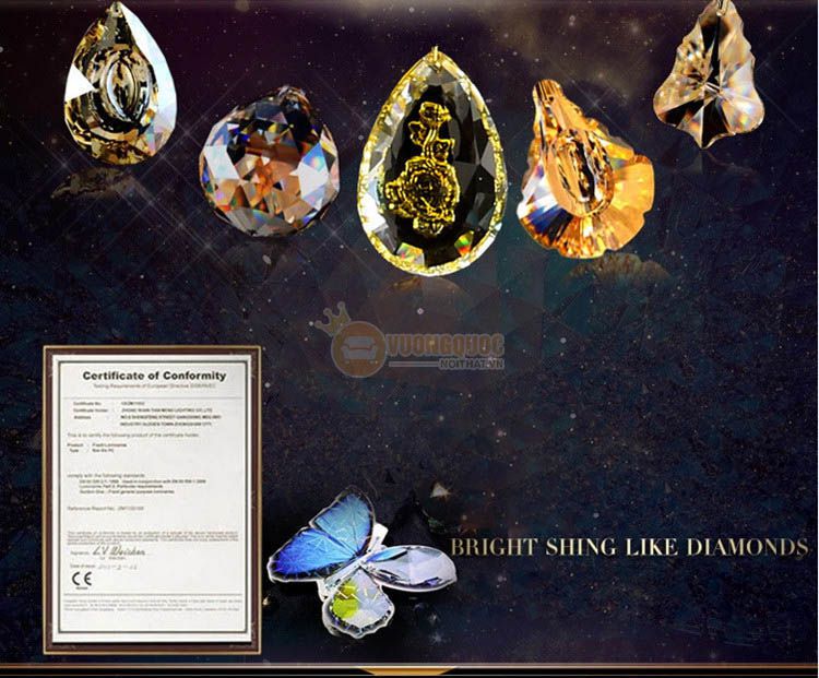 Đèn chùm pha lê nến trang trí nhập khẩu CM226-2